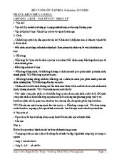 Đề cương ôn tập Hóa học Lớp 8 - Năm học 2019-2020